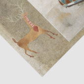 Papier Mousseline Plaines Indigène Teepee Buffalo Deer Decoupage (Détail)