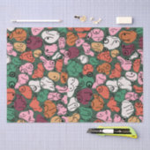 Papier Mousseline plaisir motif vert (Artisanat)