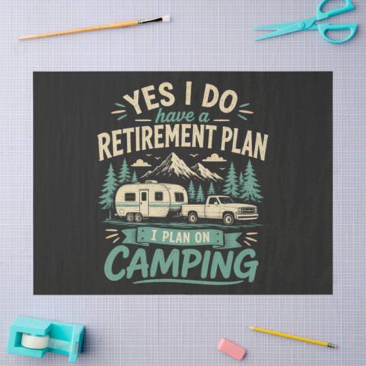 Papier Mousseline Plan de retraite de camping (Artisanat)