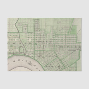 Papier Mousseline Plan d'Evansville, Vanderburgh Co