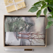 Papier Mousseline Plan d'hiver Aquarelle Papier Tissu (Cadeau)