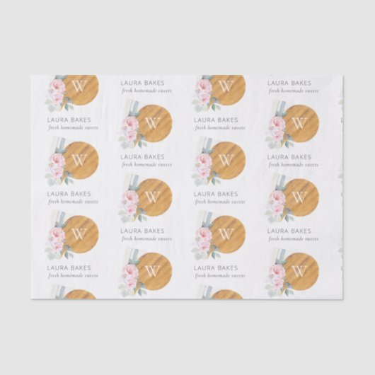 Papier Mousseline Planche à découper florale Blush Napkin Restaurati (Recto)