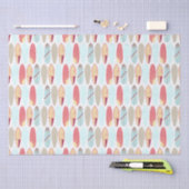 Papier Mousseline Planche de surf rouge et bleu rétro cool (Artisanat)