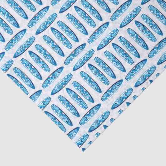 Papier Mousseline Planches de surf illustrées (Détail)