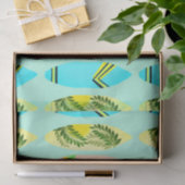 Papier Mousseline Planches de surf tropicales illustrées (Cadeau)