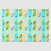 Papier Mousseline Planches de surf tropicales illustrées (Recto)