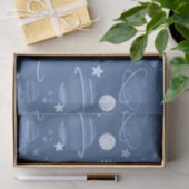 Papier Mousseline Planètes bleues (Cadeau)