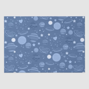 Papier Mousseline Planètes bleues