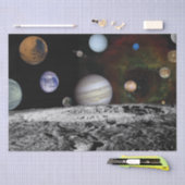 Papier Mousseline Planètes du papier de tissu du système solaire (Artisanat)