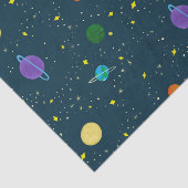 Papier Mousseline Planètes et étoiles spatiales en Galaxie inconnue (Détail)