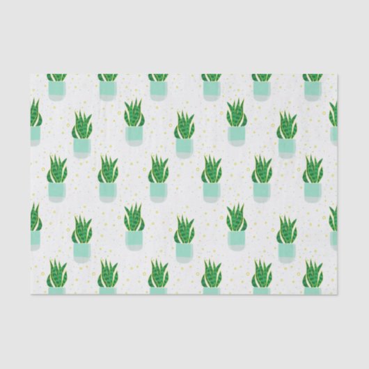 Papier Mousseline Plante de serpent Sansevieria Pot Imprimer (Recto)