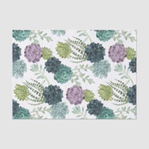Papier Mousseline Plante Happiness Collection Motif Succulent