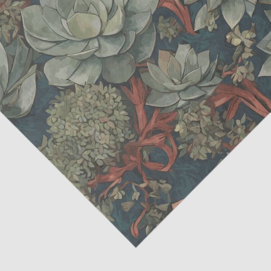 Papier Mousseline Plante Lover Succulents Motif (Détail)