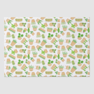 Papier Mousseline Plantes de la Maison Cactus sur le Livre blanc