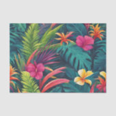 Papier Mousseline Plantes et fleurs tropicales dynamiques (Recto)