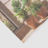 Papier Mousseline Plantes Ménages Par Une Fenêtre Découpage (Détail)