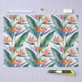 Papier Mousseline Plantes tropicaux et motif de fleurs (Artisanat)