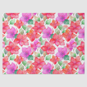 Papier Mousseline Plantes tropicaux et motif de fleurs