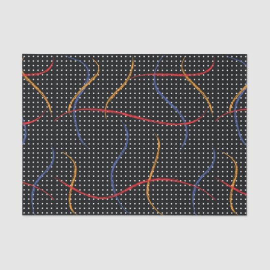 Papier Mousseline Plaque et points de peinture rétro (Recto)