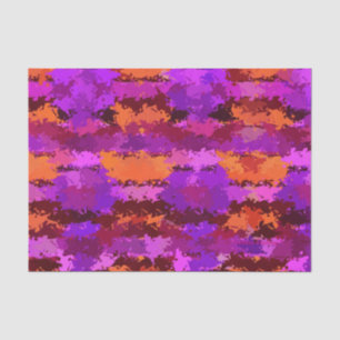 Papier Mousseline Plaques de violet et d'orange