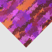 Papier Mousseline Plaques de violet et d'orange (Détail)