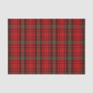 Papier Mousseline Plaques douillettes rouge noir vert