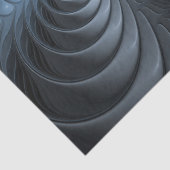 Papier Mousseline Plastique bleu gris 3D Fractal Art moderne Abstrai (Détail)