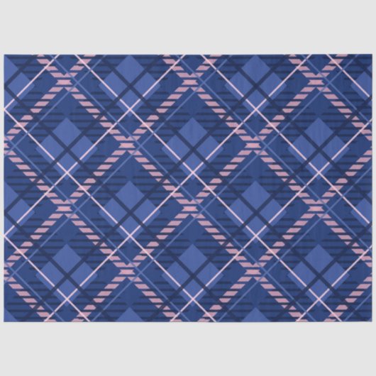 Papier Mousseline Plat bleu et rose (Recto)