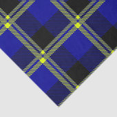 Papier Mousseline Plat bleu foncé, noir et jaune (Détail)