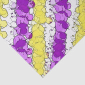 Papier Mousseline Plat pourpre et jaune déprimé (Détail)