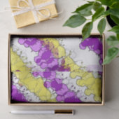 Papier Mousseline Plat pourpre et jaune déprimé (Cadeau)