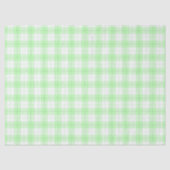 Papier Mousseline Plateau de tartan blanc vert frais (Recto)