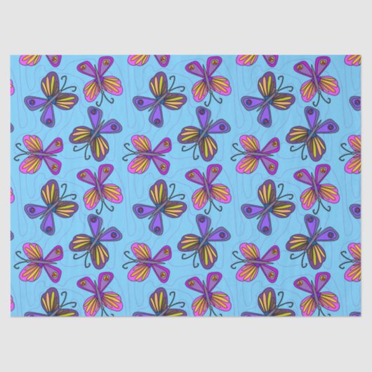 Papier Mousseline Playful Butterflies (Recto)