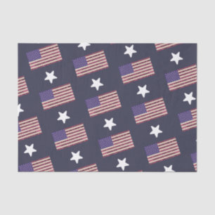 Papier Mousseline Pledge of Allegiance Flag
