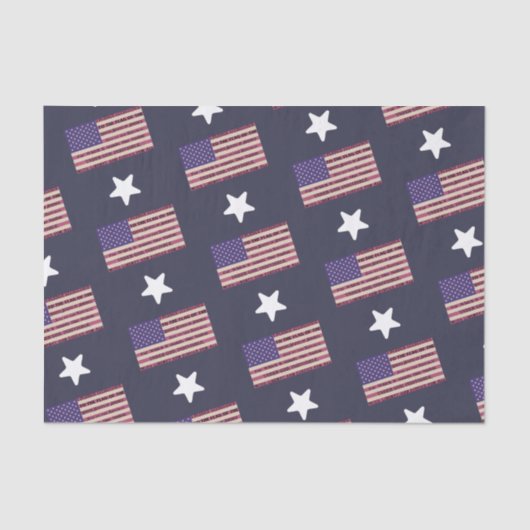 Papier Mousseline Pledge of Allegiance Flag (Recto)