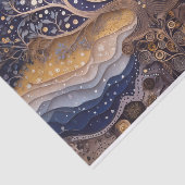 Papier Mousseline Pleine Lune, Arbre de Vie, Thème Céleste (Détail)