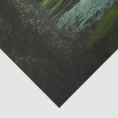 Papier Mousseline Pleine lune avec arbre et décantation fluviale (Détail)