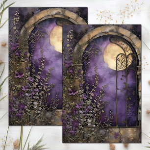 PAPIER MOUSSELINE PLEINE LUNE ET JARDIN DE PIERRES ARCH DÉCOUPAGE