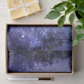 Papier Mousseline Pleine lune Hiver Forêt violette Découpage (Cadeau)