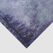 Papier Mousseline Pleine lune Hiver Pine Tree Forêt Découpage (Détail)