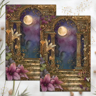 PAPIER MOUSSELINE PLEINE LUNE MIDNIGHT GARDEN DÉCOUPAGE TISSUE PAPIE