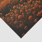 Papier Mousseline Pleine lune Orange Champ de fleurs Découpage (Détail)