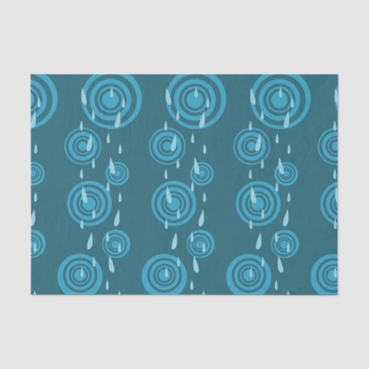 Papier Mousseline Pluie bleue (Recto)