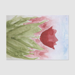 Papier Mousseline Pluie Jour Tulips Ressort aquarelle
