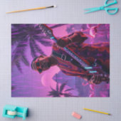 Papier Mousseline Pluie violette Enchanted Flamant rose Rockstar (Artisanat)