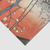 Papier Mousseline Plum à fleurs, Hiroshige (Détail)