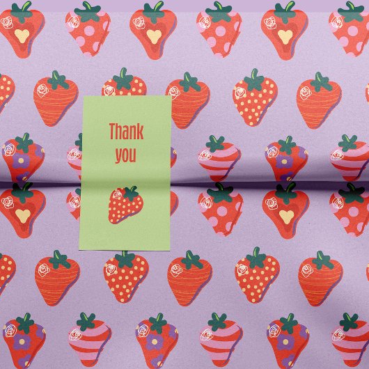 Papier Mousseline Plum illustré fraise