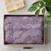 Papier Mousseline Plum Purple Ikat Overlap Cercles Motif géométrique (Cadeau)