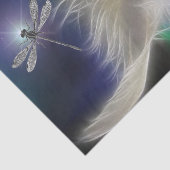 Papier Mousseline Plume d'ange et libellule 2 (Détail)