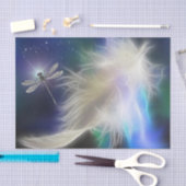 Papier Mousseline Plume d'ange et libellule 2 (Artisanat)
